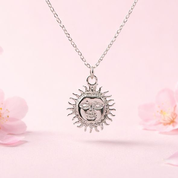 GARGANTILLA 18" DIJE SOL, PLATA .925