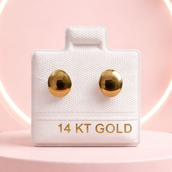 BROQUEL SEMILLA, BROCHE BOLITA, ORO 14K