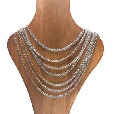 CADENA CUBANA 16" 4mm, PLATA .925