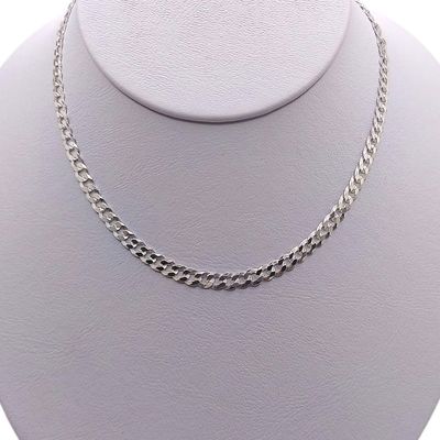 CADENA CUBANA 18" 4mm, PLATA .925