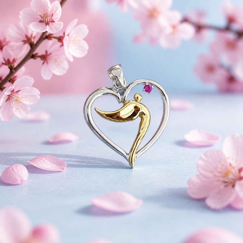 Ultra Fancy Heart Pendant LOVE in Korean 925 Silver, Ideal for chains 3 mm or less