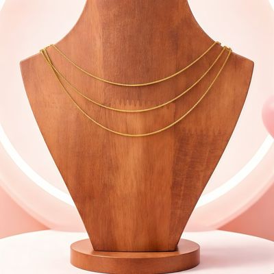 Cube Chain measures 1.5MM wide x 18" long, with gold plating on Italian 925 silver.