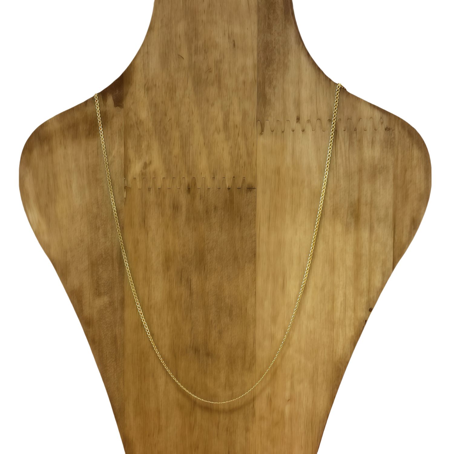 Basic Cuban Chain 22" long x 1MM wide with gold plating on Italian 925 Silver