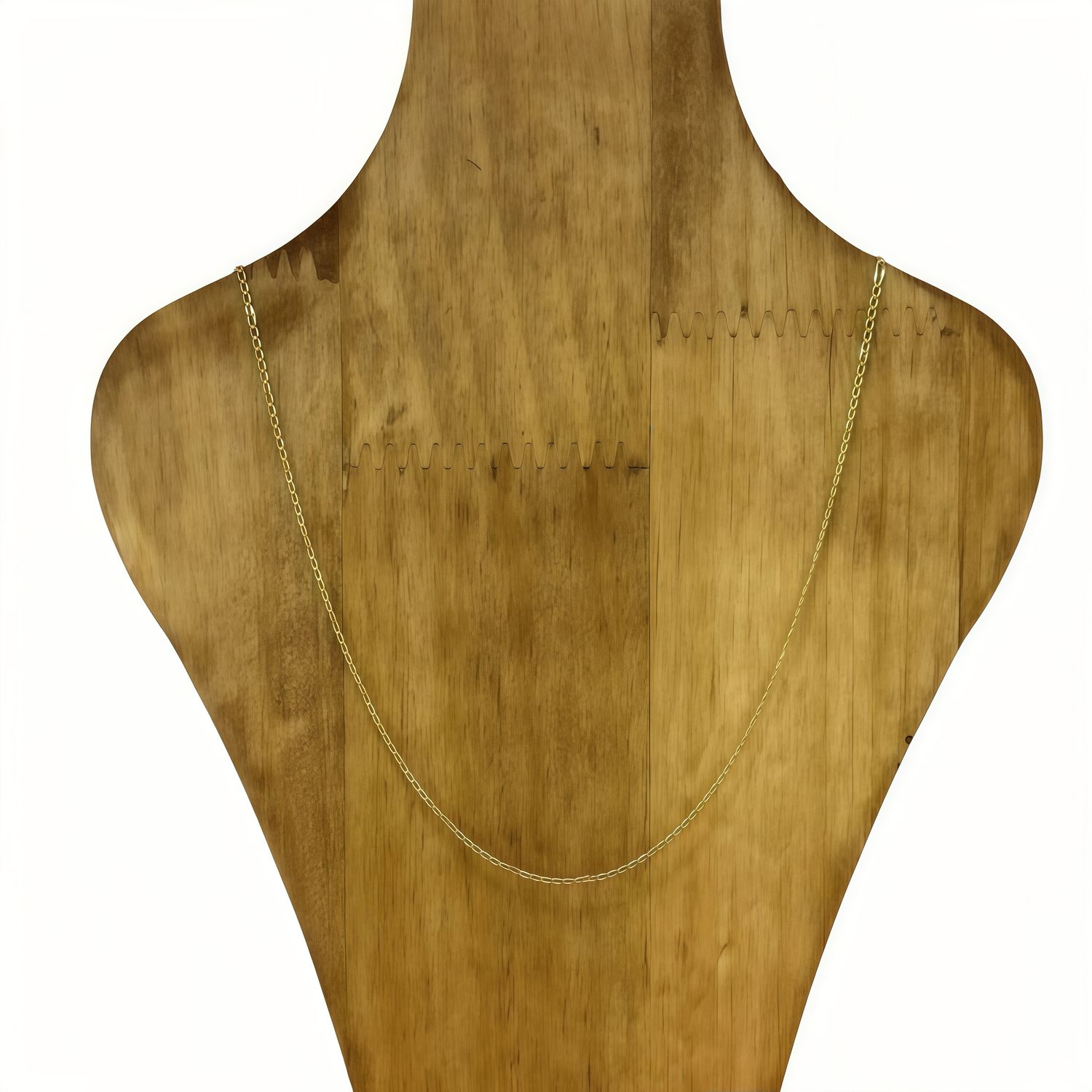 Cadena Basica Figaro 20" de largo x 1MM de ancho con chapa de oro en plata 925 Italiana.