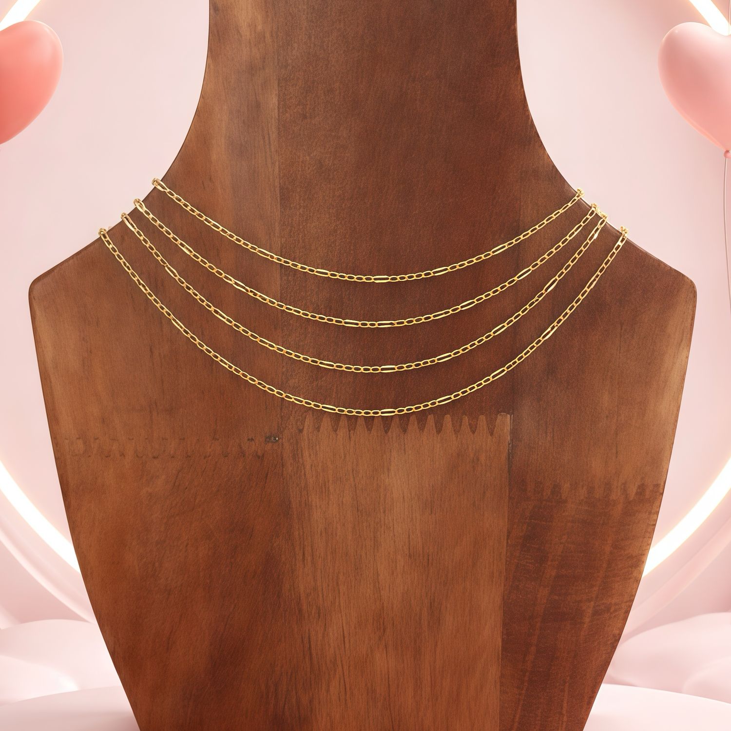 Cadena Basica Figaro 20" de largo x 1MM de ancho con chapa de oro en plata 925 Italiana.