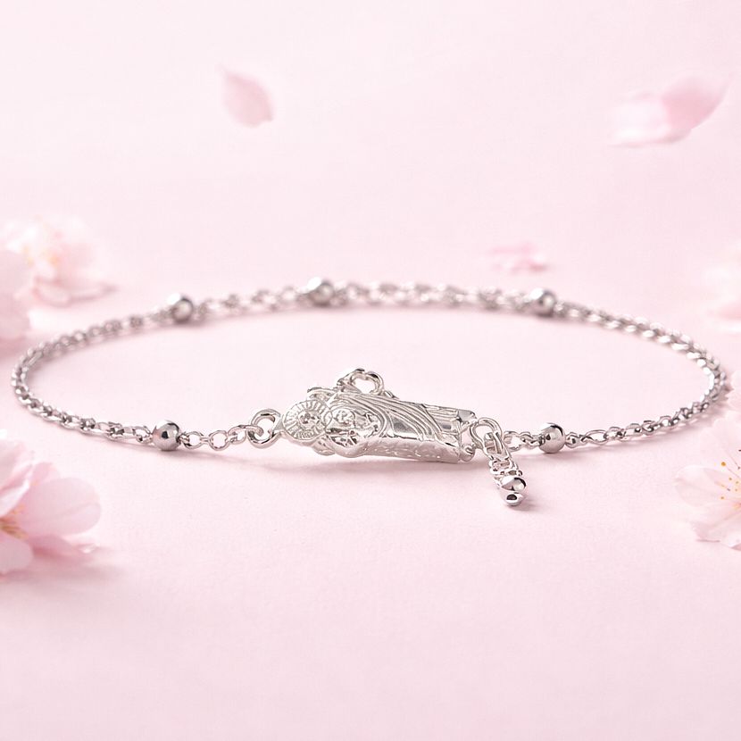 Baby Monaco Style Bracelet measures 8" in length and 3MM in width with gold plating on Italian 925 Silver.