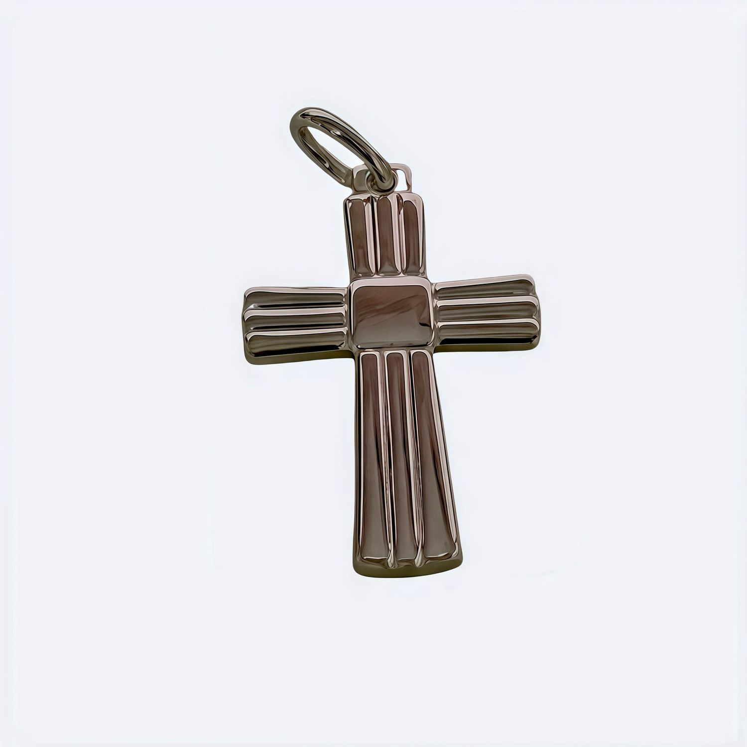 Wide Smooth Cross Pendant in Mexican 925 Silver, measures 3.5cm, ideal for chains 4mm or less in width.