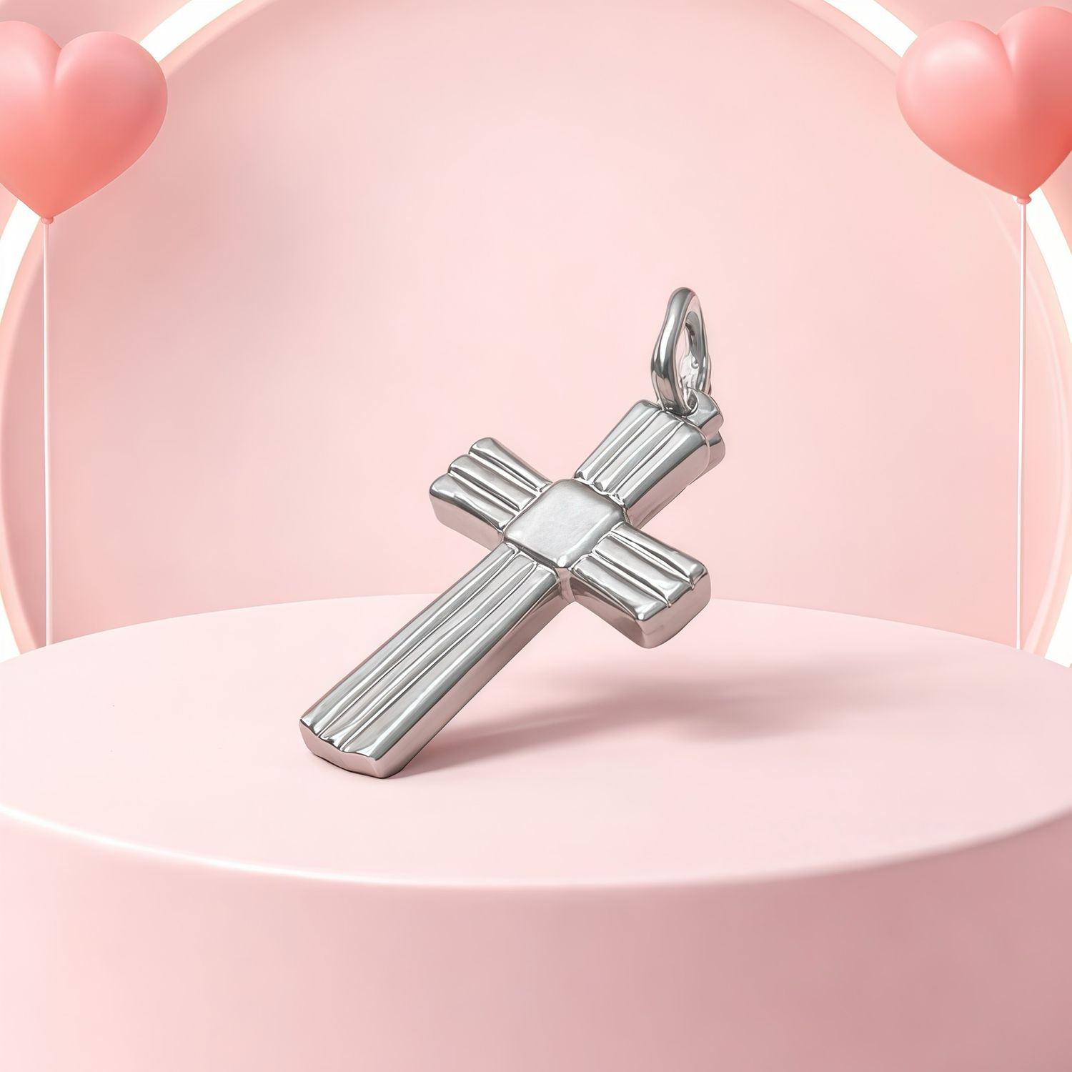 Wide Smooth Cross Pendant in Mexican 925 Silver, measures 3.5cm, ideal for chains 4mm or less in width.