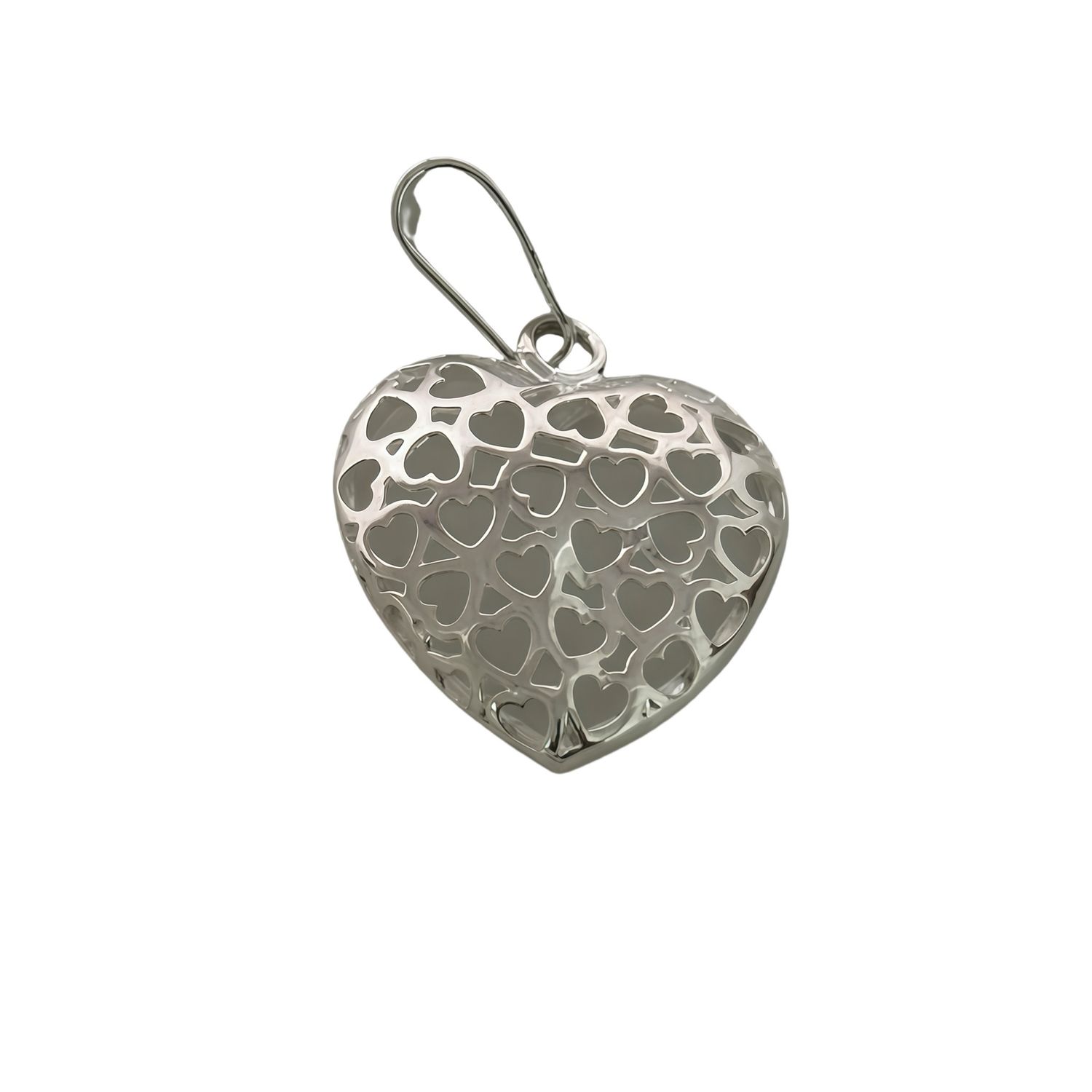Dije Corazon Multiple Plata 925 Mexicana, mide 2.5cm ideal para cadenas de 4 mm o menos.