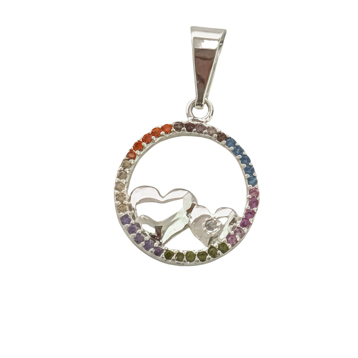 Dije Circulo de Amor Fancy plata 925 mexicana, mide 2cm iodeal para cadenas de 3mm o menos.