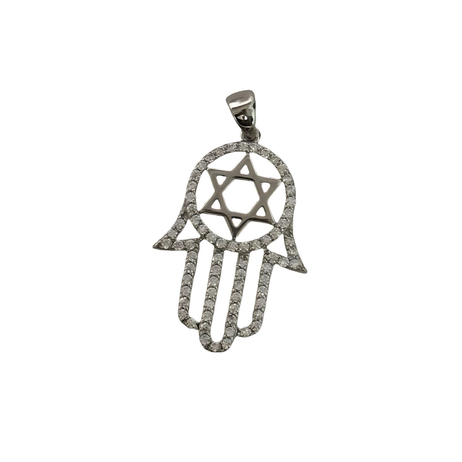 Dije Mano de fatima micropabe Plata Italiana, midecm, ideal para cadenas 2mm o menos