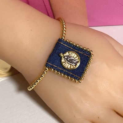 Pulsera Escapulario Ajustable Medalla de la Virgen de Guadalupe  Acero inoxidable