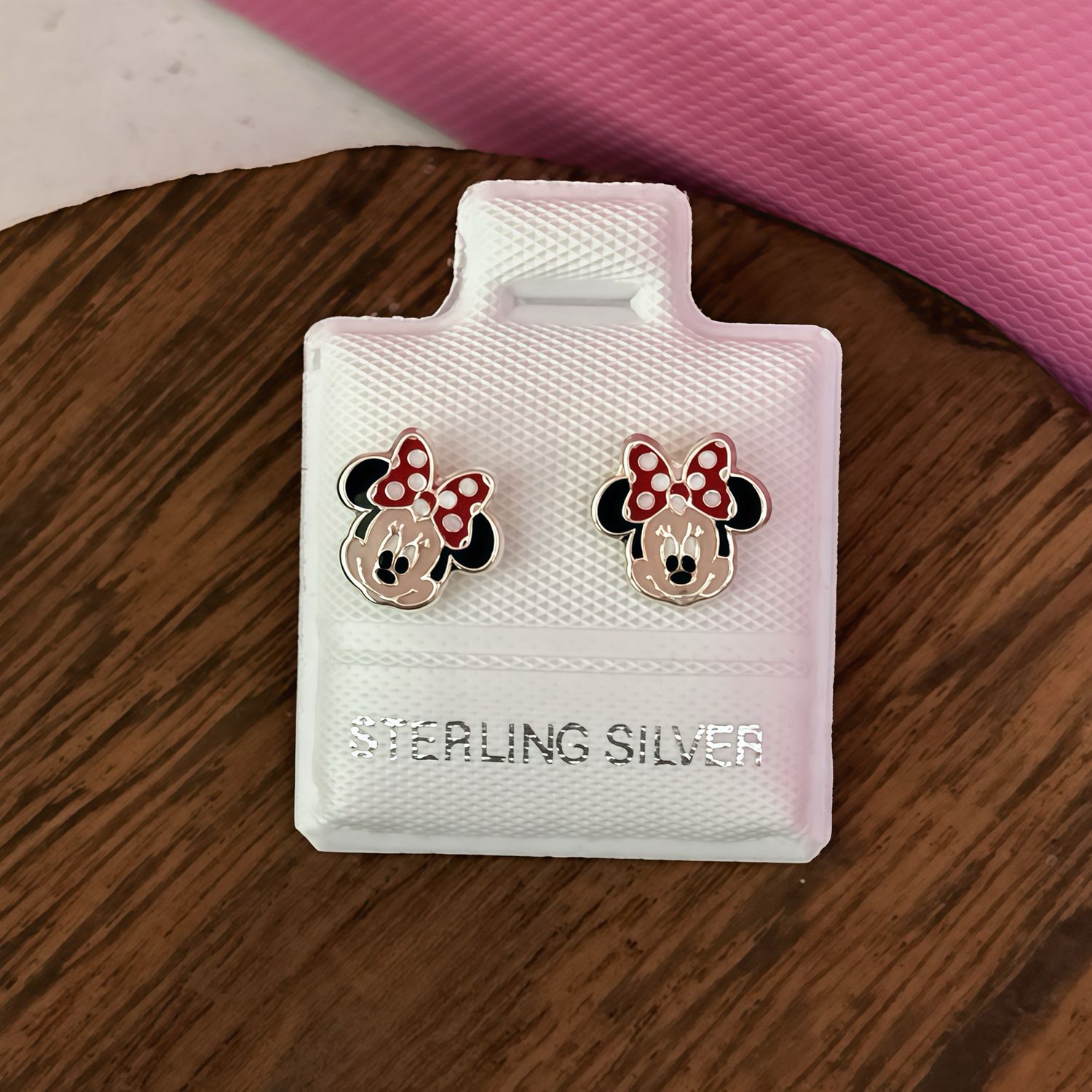 Broquel Ratoncita Esmaltada, Broche de Bolita, Plata 925 Mx