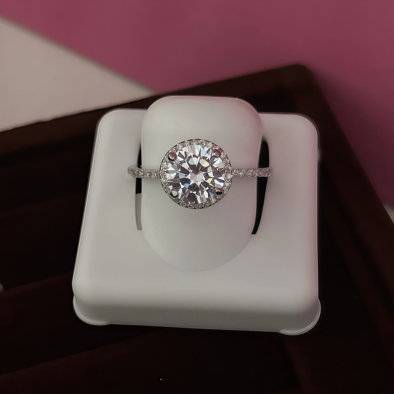 Anillo de Compromiso, Talla # 8 Disponible, Plata Italiana 925