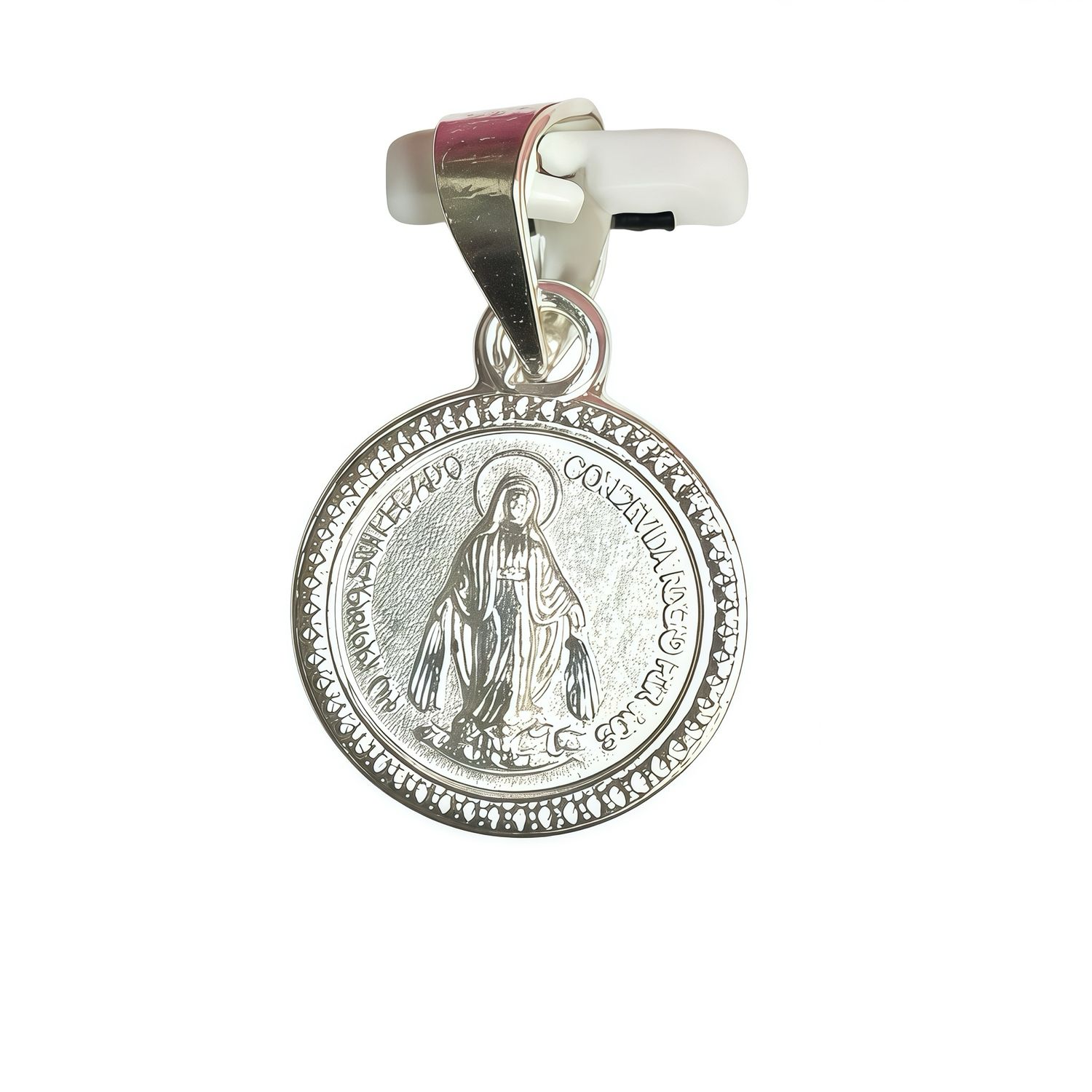 Dije Medalla Mini La Milagrosa mide 1cm Plata mexicana 925