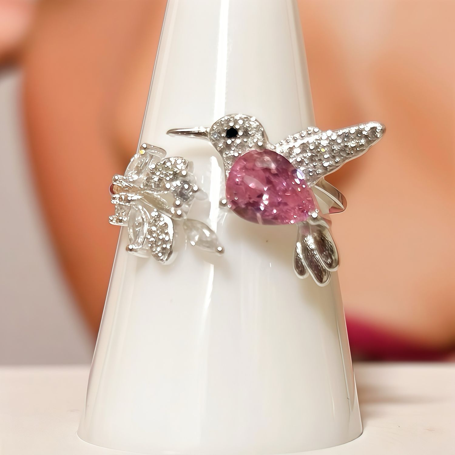 Anillo Colibri Multi Zirconias Plata Mexicana .925