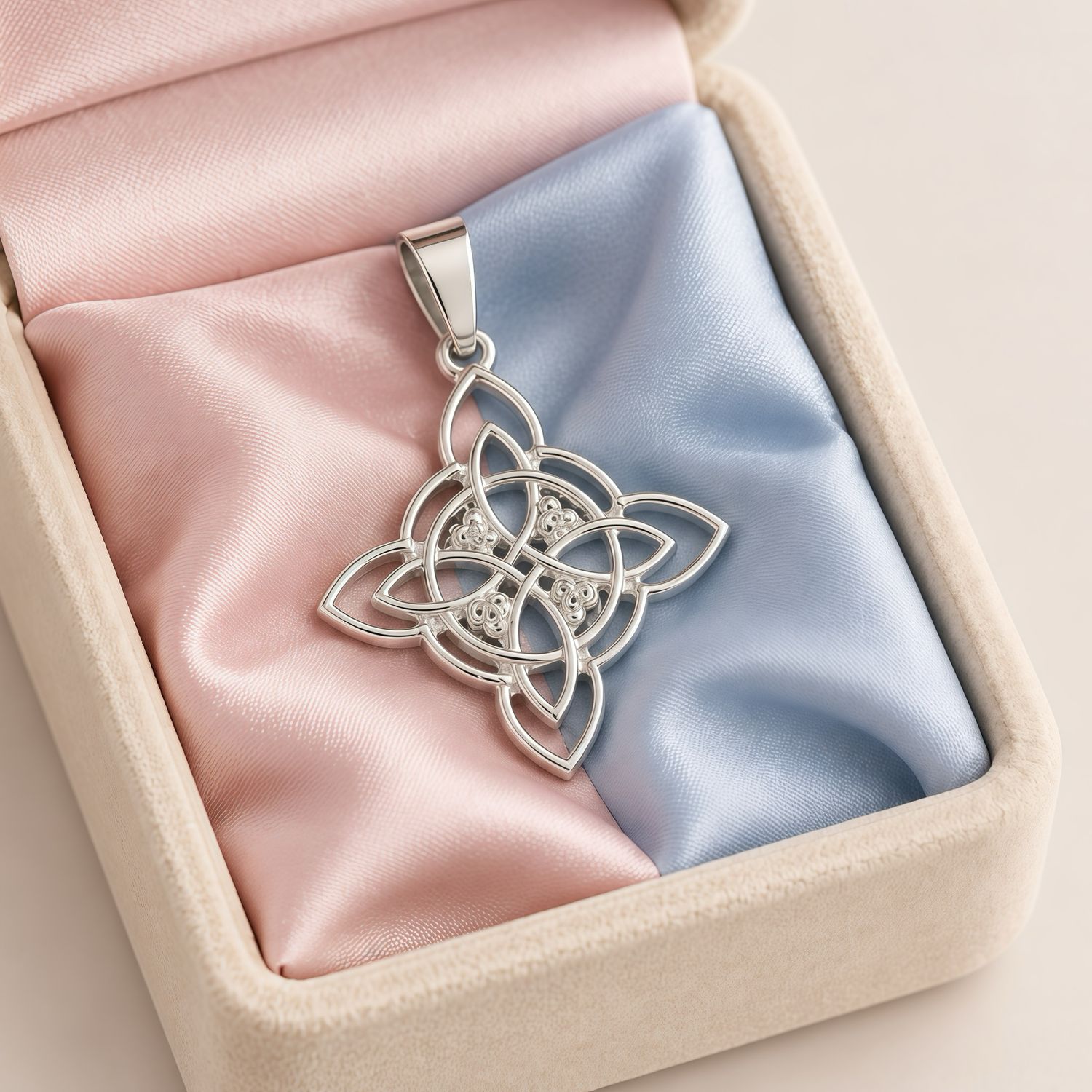 Dije Nudo de Bruja mide 2.5CM, Plata 925 Mexicana
