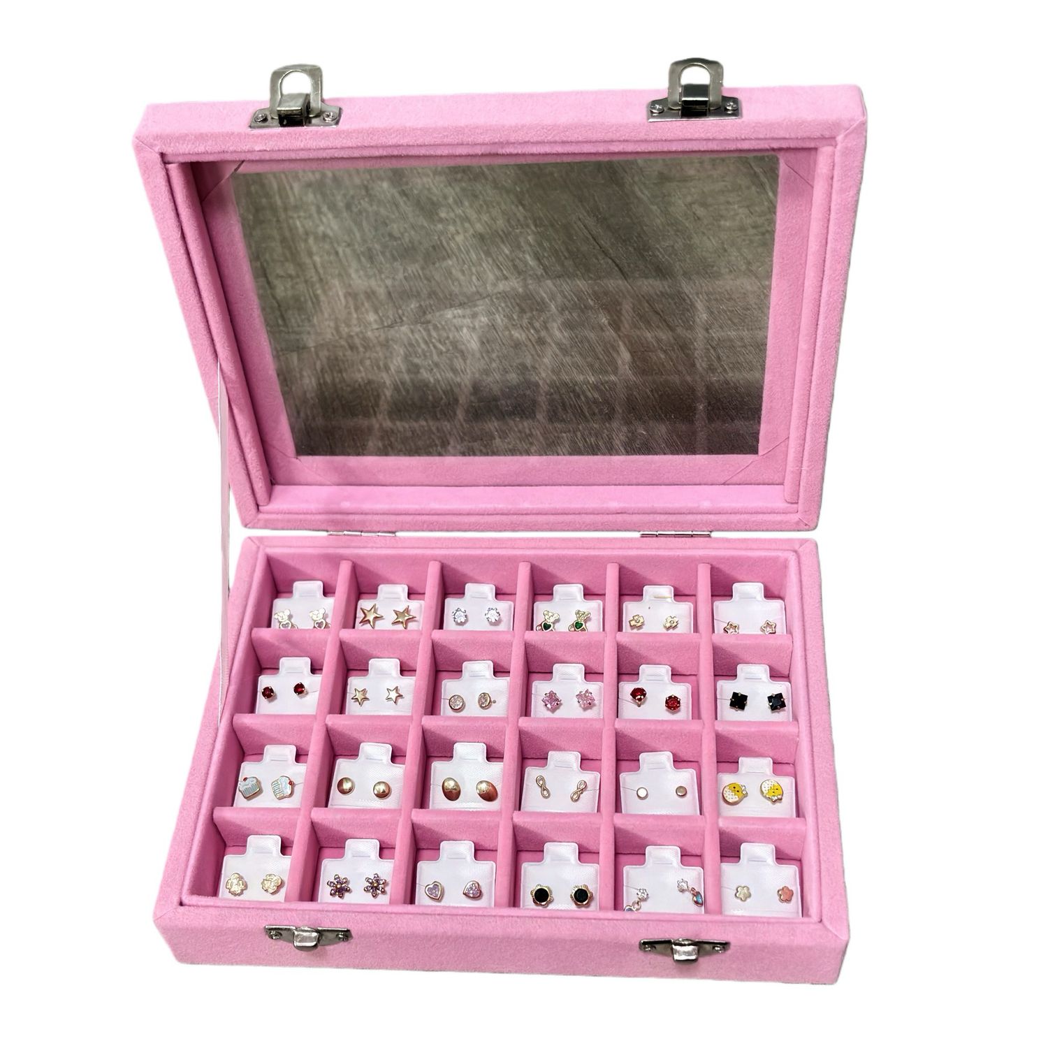 Estuche con 24 Broqueles de Oro 14K