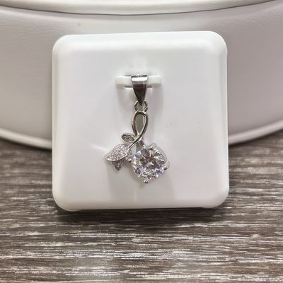 Dije Tulipan Fancy Zirconia, mide 2.5cm, ideal para cadenas de 3mm o menos, en plkata 925 italiana