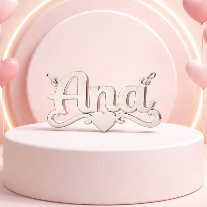 Nombre "ANA " mide 3.5cm Plata 925 Mexicana.