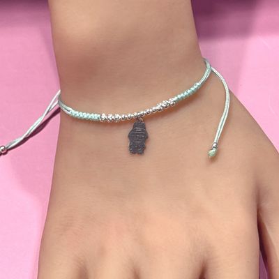Pulsera Hilo Limon Monito Plata 925 MX