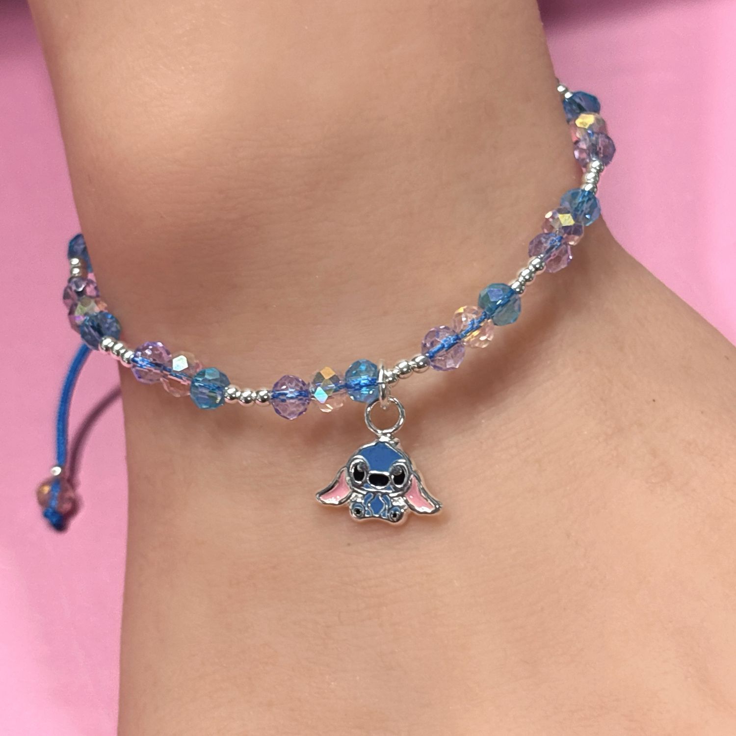 Pulsera de Hilo con Cristales Animalito Plata 925 MX