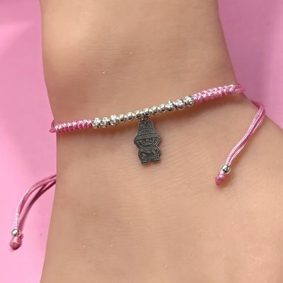 Pulsera Hilo RosaMonito Plata 925 MX