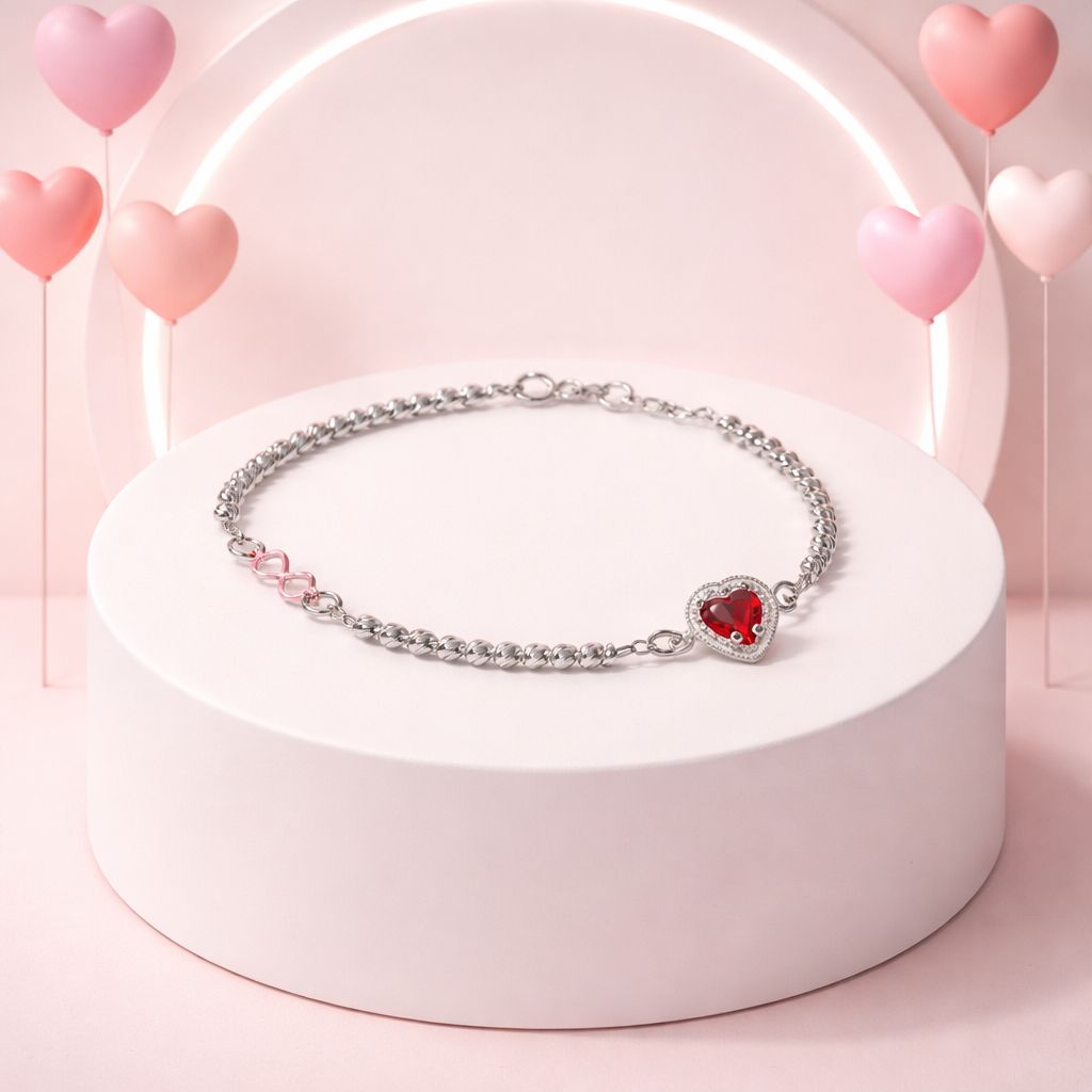 Pulsera corazón rojo 