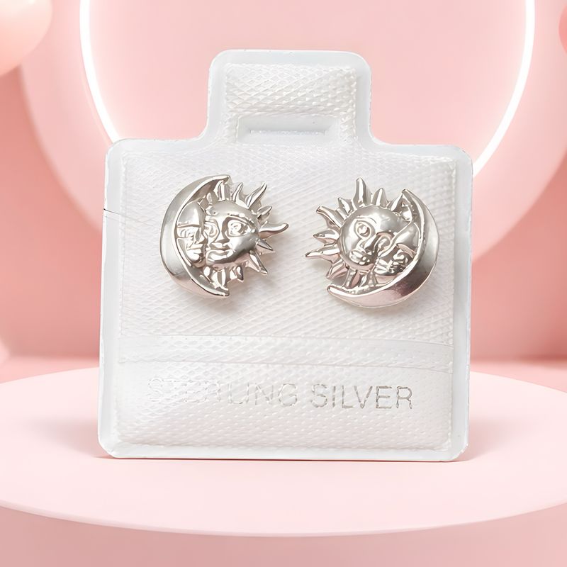 Broquel Eclipse Broche de bolita, Plata 925 MX