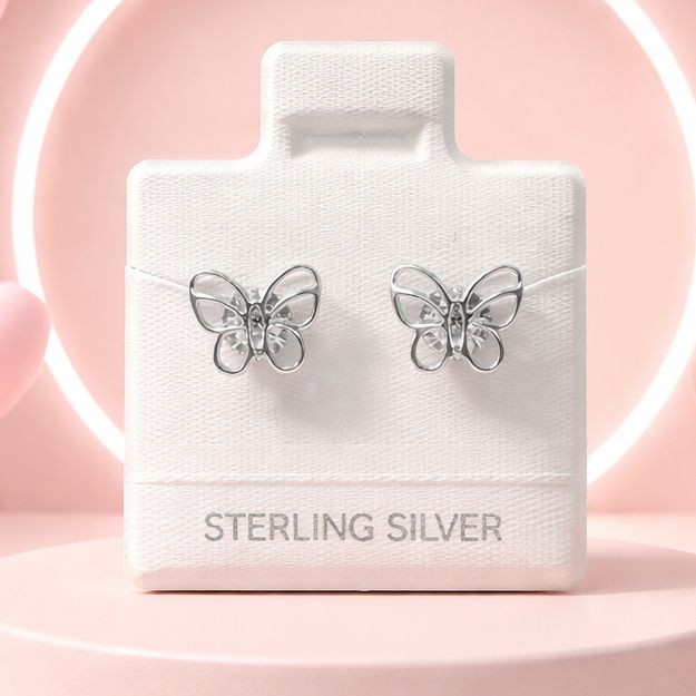 Mariposa Blanca 3D Plata 925 MX