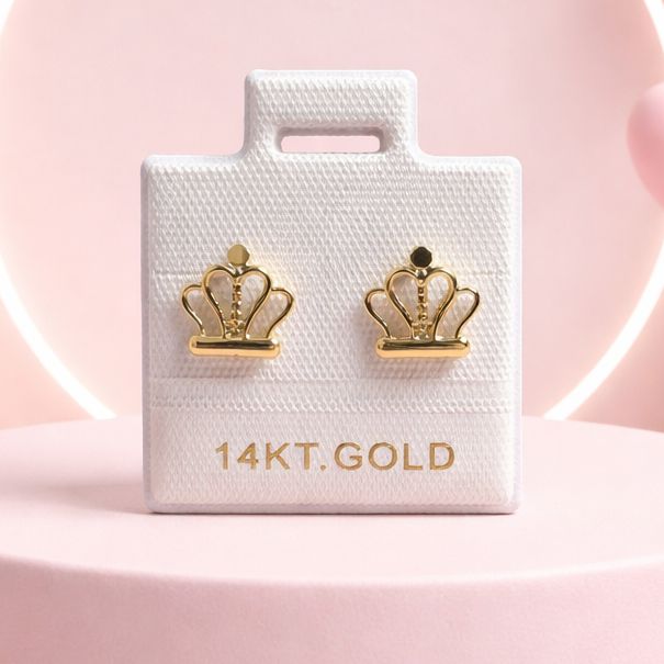 Broquel Corona Calada Oro 14K.