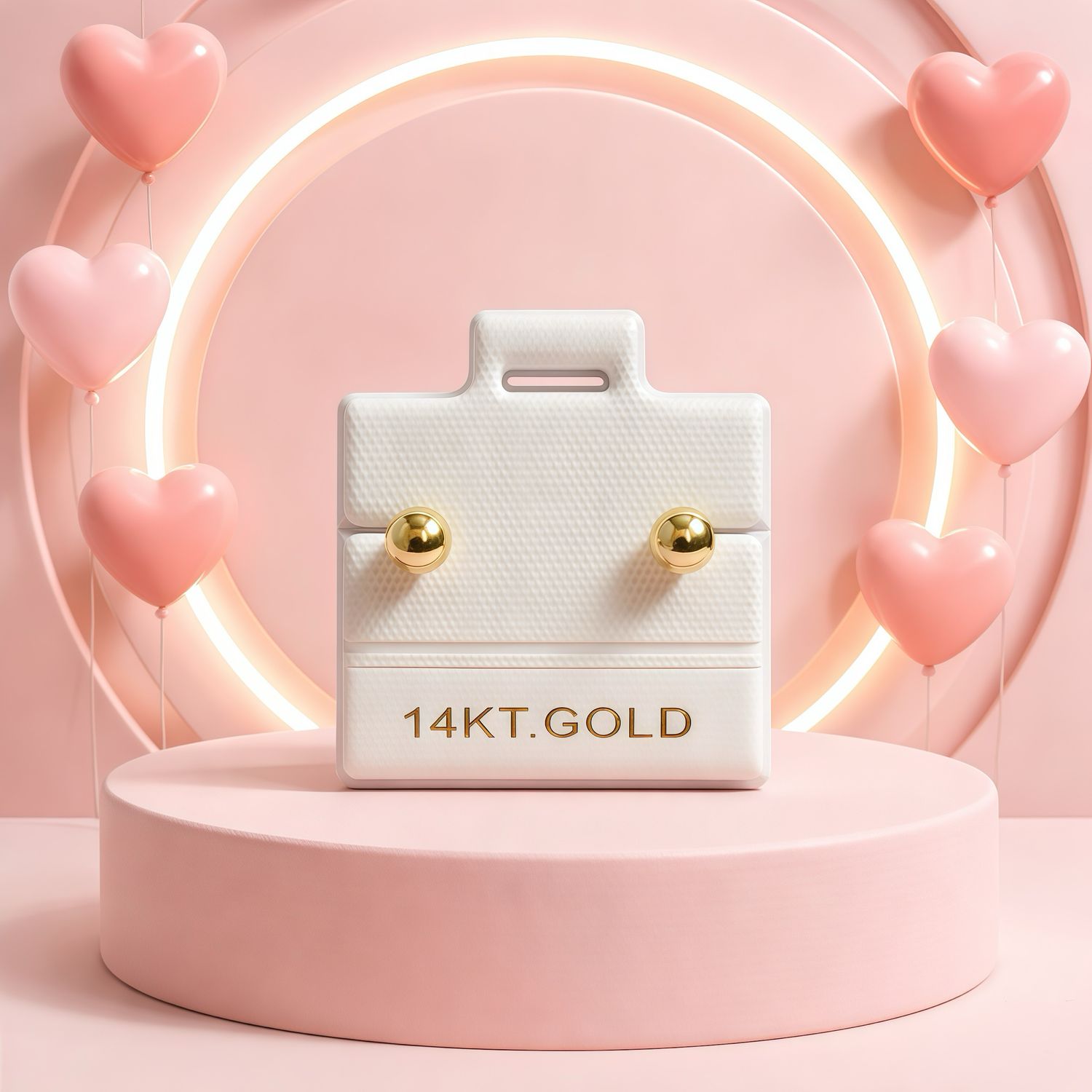 Broquel Dormilona #3mm Oro 14K.