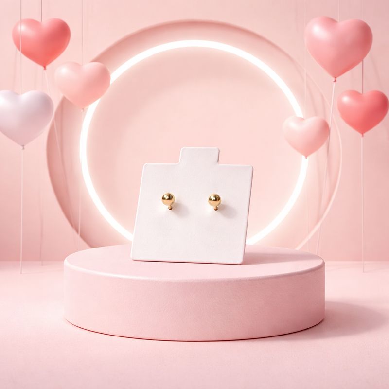 Broquel Dormilona #4mm Oro 14K. MX