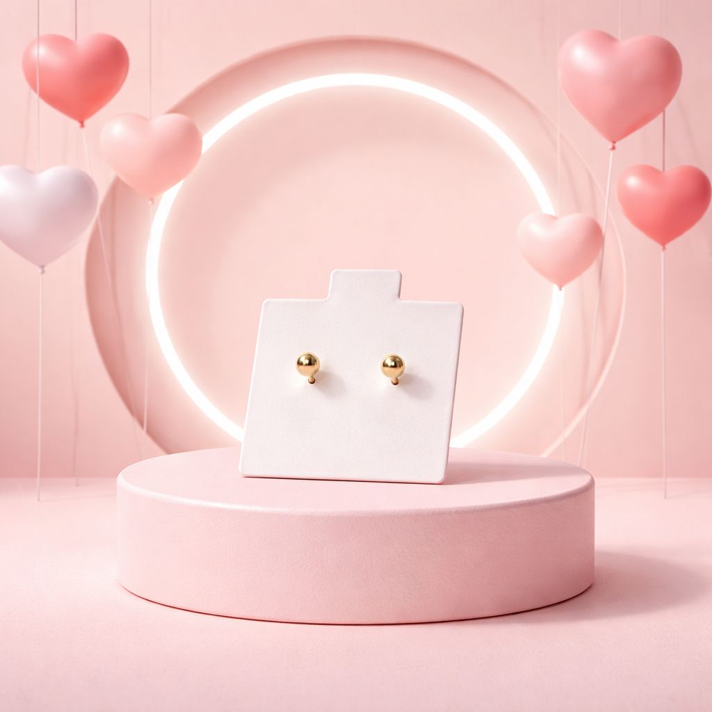 Broquel Dormilona #4mm Oro 14K. MX