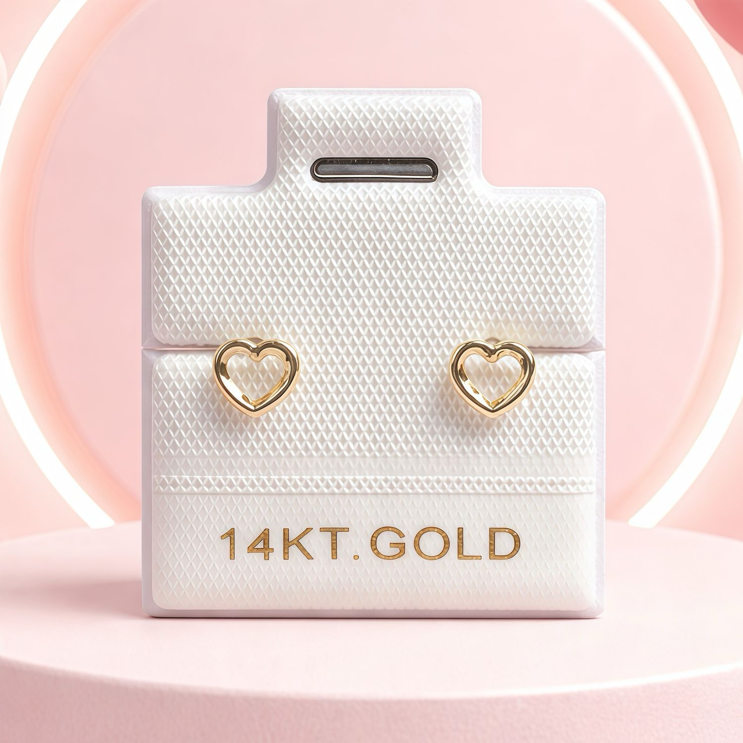 Broquel Corazon Silueta Oro 14K MX>