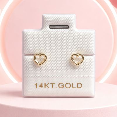 Broquel Corazon Silueta Oro 14K MX>