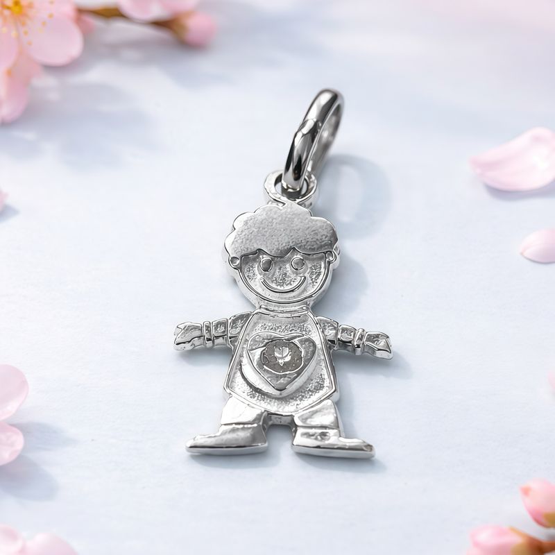 Dije Niño Plata 925 Mx. mide 3cm