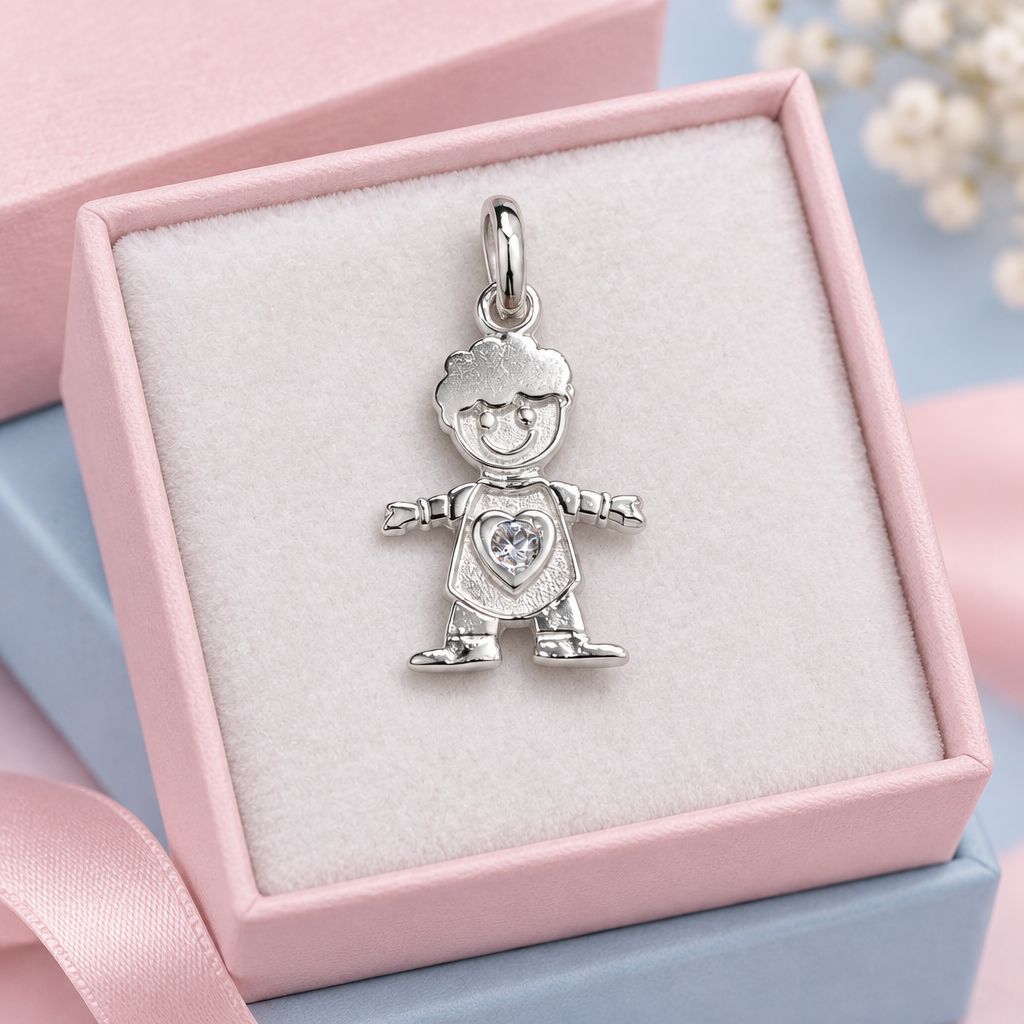 Dije Niño Plata 925 Mx. mide 3cm Plata 925