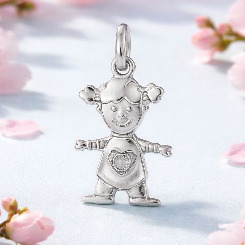 Dije Nina Plata 925 Mx. mide 3cm