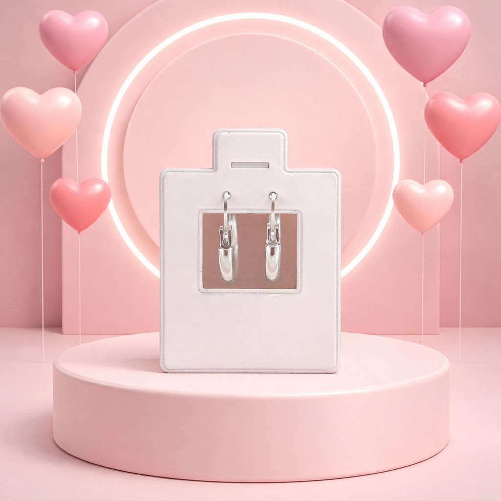 Arracada Facetada 2 cm, plata .925