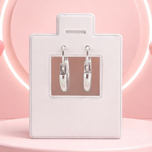 Arracada, lisa, tubo 2 cm, plata .925