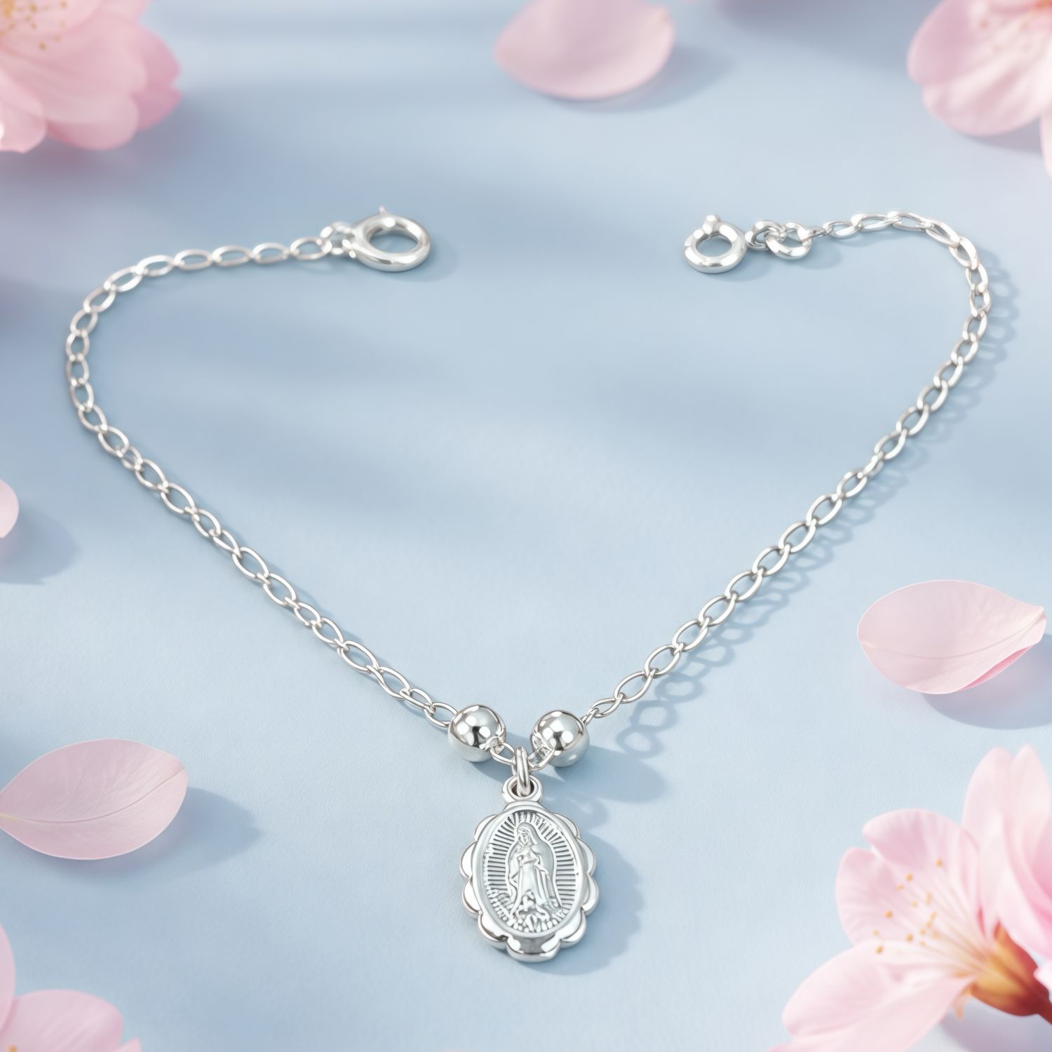Pulsera Virgen Guadalupe Plata 925 MX