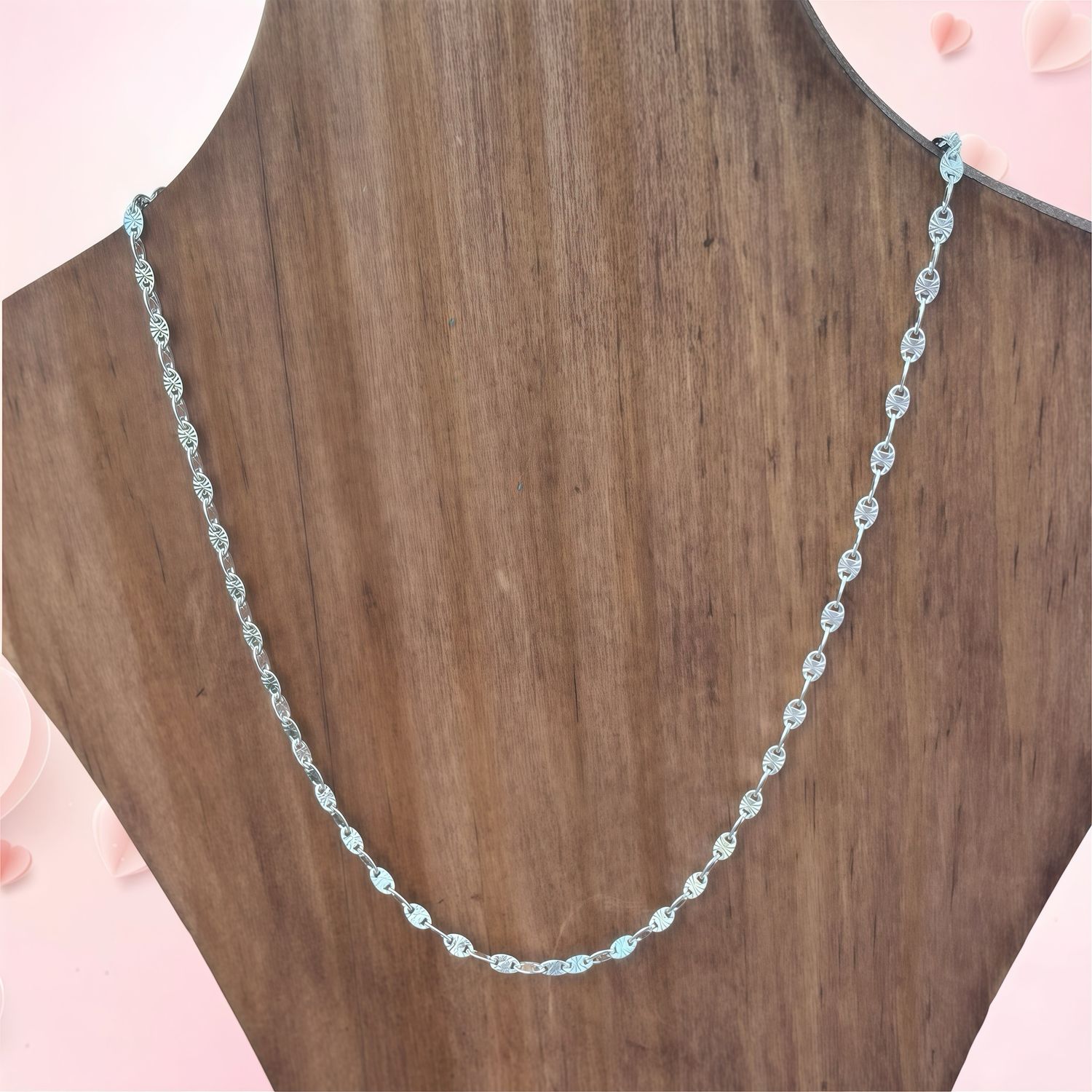 Cadena Estrella  2.5MM de ancho, 22" de largo  Plata 925, MX