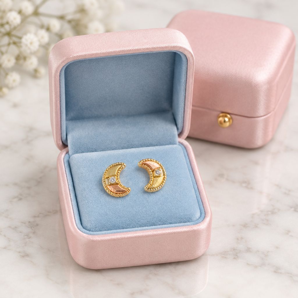 Broquel Lunitas Oro Florentino 14K 