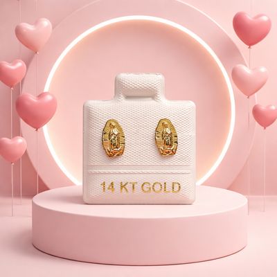 Broquel Virgen de Guadalupe Oro Florentino 14K