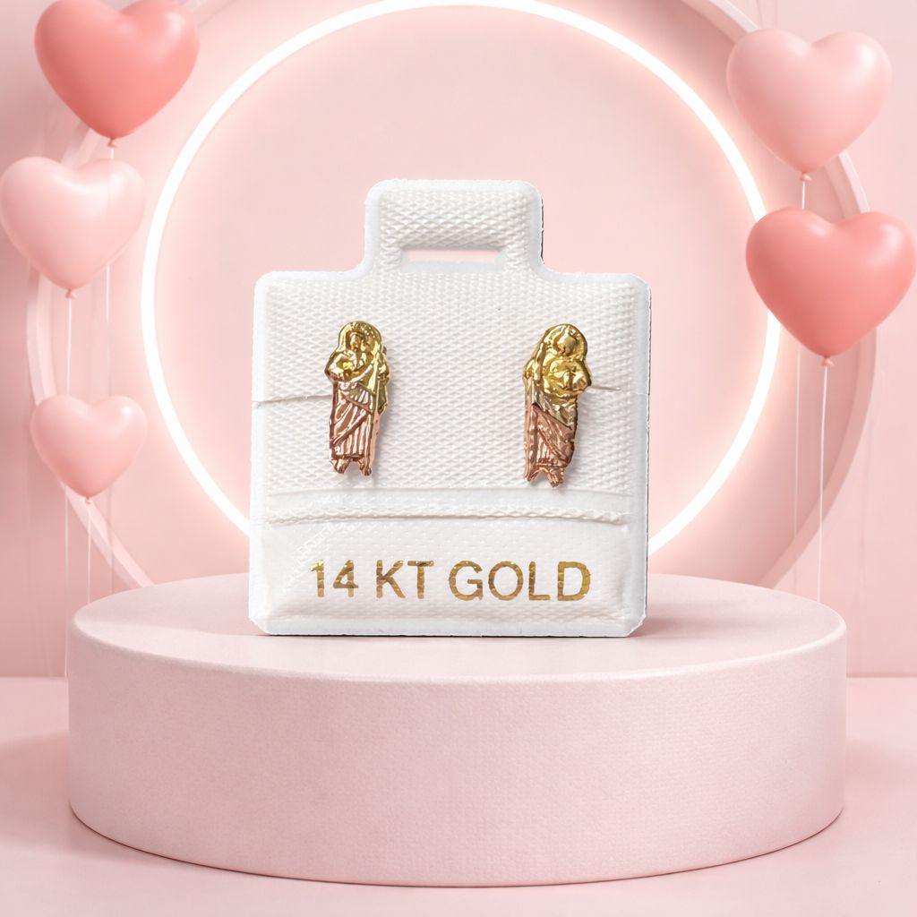 Broquel San Juditas en Oro Florentino 14K