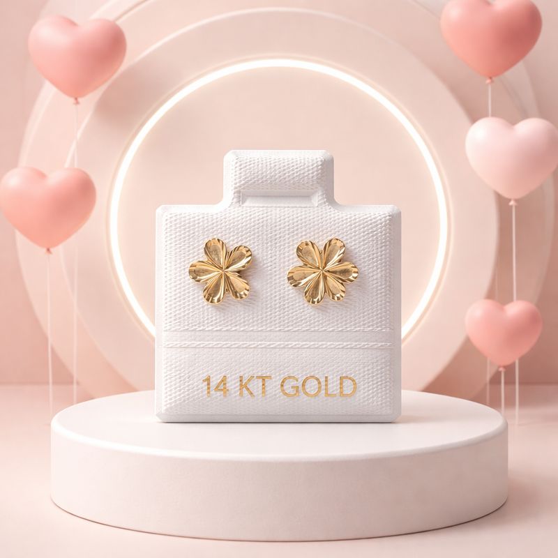 Broquel Flor 5 Pétalos Oro Florentino 24K