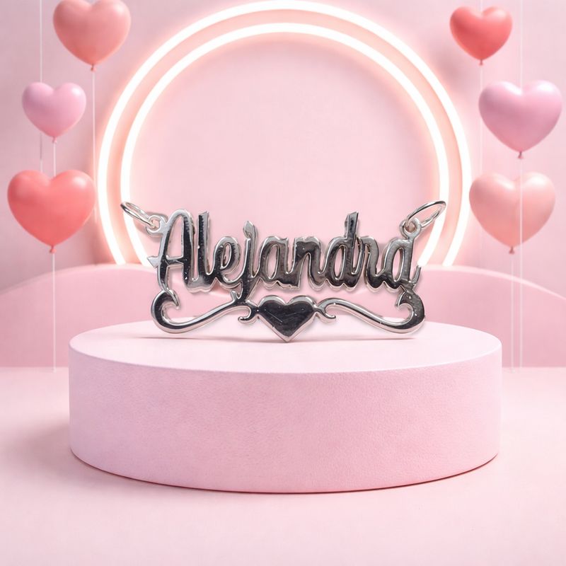 Dije "Alejandra" 3.5cm Plata 925 MX