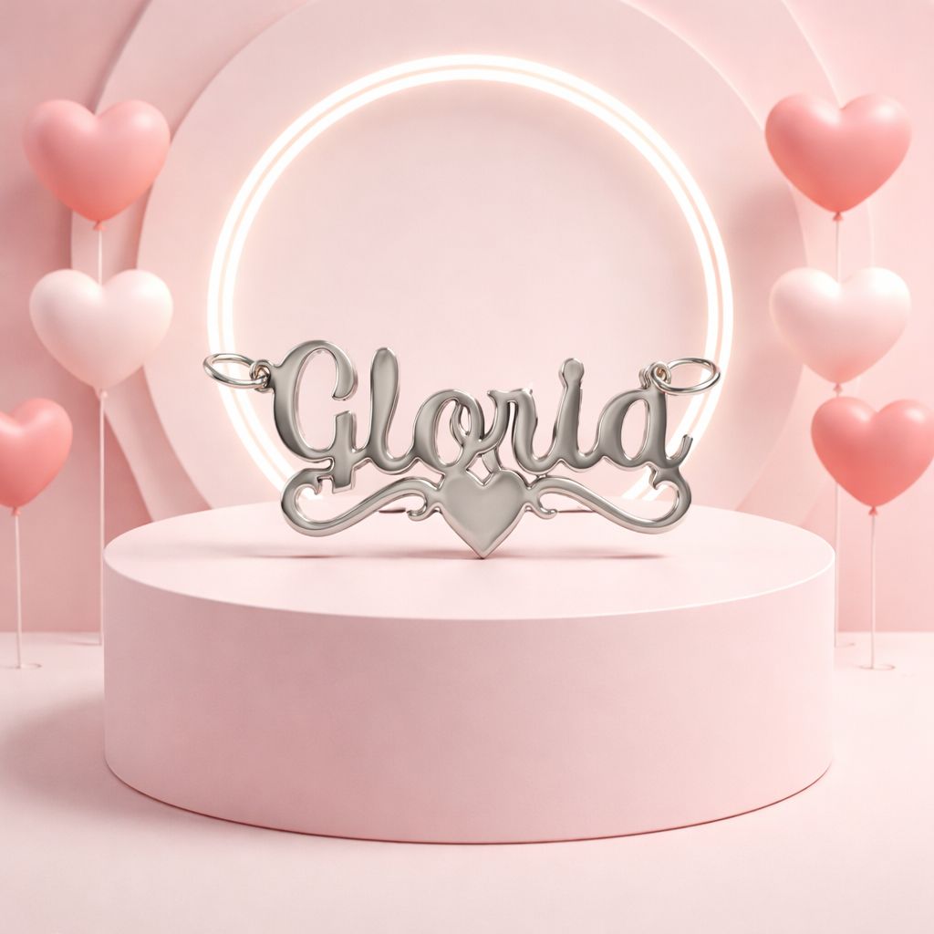 Dije "Gloria" 3.5cm Plata 925 MX