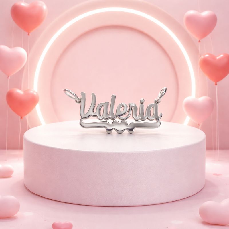 Dije "Valeria" 2.5cm Plata 925 MX